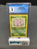 CGC Graded 1999 Pokemon Jungle 1st Edition #52 EXEGGCUTE Trading Card - NM-MT 8