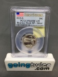 PCGS Graded 2015-S United States Bombay Hook Silver Quarter - 90% Silver Coin - First Strike