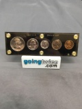 1960 United States Proof Coin Set in Vintage Holder - 90% Silver Franklin, Quarter, & Dime