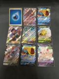 9 Count Lot of Modern Pokemon Holofoil Rare Cards from Huge Box Breaker Collection