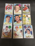 9 Card Lot of 1969 Topps Baseball Vintage Baseball Cards from Huge Collection