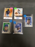 5 Card Lot of CERTIFIED Baseball Autographed Cards from Huge Store Closeout Collection