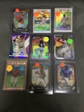 9 Card Lot of REFRACTORS and PRIZMS Baseball Cards from Huge Store Closeout Collection - Stars+