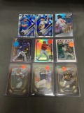 9 Card Lot of REFRACTORS and PRIZMS Baseball Cards from Huge Store Closeout Collection - Stars+