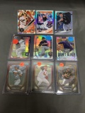 9 Card Lot of REFRACTORS and PRIZMS Baseball Cards from Huge Store Closeout Collection - Stars+