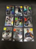 9 Card Lot of REFRACTORS and PRIZMS Baseball Cards from Huge Store Closeout Collection - Stars+