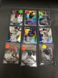 9 Card Lot of REFRACTORS and PRIZMS Baseball Cards from Huge Store Closeout Collection - Stars+