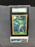 SGC Graded 1987 Topps #366 MARK MCGWIRE A's Cardinals ROOKIE Baseball Card - NM 7