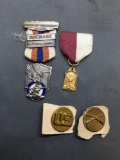 Estate Lot of Vintage Military Medals and Northwest Rifle League Medal