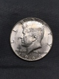 1968 United States Kennedy Silver Half Dollar - 40% Silver Coin from Estate