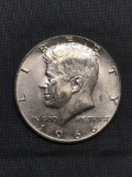 1966 United States Kennedy Silver Half Dollar - 40% Silver Coin from Estate