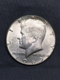 1969 United States Kennedy Silver Half Dollar - 40% Silver Coin from Estate