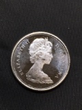 1965 Canada Silver Quarter - 80% Silver Coin from Estate - UNCIRCULATED - 0.15 Ounce ASW