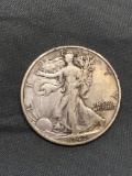 1942-S United States Walking Liberty Silver Half Dollar - 90% Silver Coin