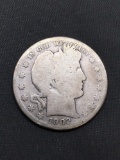 1902-O United States Barber Silver Half Dollar - 90% Silver Coin from Estate