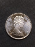 1965 Canada Silver Quarter - 80% Silver Coin from Estate - UNCIRCULATED - 0.15 Ounce ASW