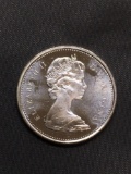 1965 Canada Silver Quarter - 80% Silver Coin from Estate - UNCIRCULATED - 0.15 Ounce ASW