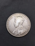 1916 Canada Silver Half Dollar - 92.5% Silver Coin from Estate - 0.3456 Ounces ASW