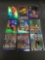 9 Card Lot of REFRACTORS and PRIZMS from Huge Collection with Rookies and Stars - WOW