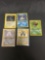 5 Card Lot of Vintage Pokemon Holofoil Rare Trading Cards from Recent Collection Find!