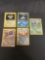 5 Card Lot of Vintage Pokemon Holofoil Rare Trading Cards from Recent Collection Find!