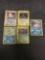 5 Card Lot of Vintage Pokemon Holofoil Rare Trading Cards from Recent Collection Find!