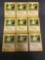 9 Card Lot of Vintage 1999 Pokemon Jungle Unlimited #60 PIKACHU Trading Cards from Recent Collection
