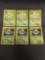 6 Card Lot of Vintage 1999 Pokemon Base Set BULBASAUR and Evolution IVYSAUR Trading Card from