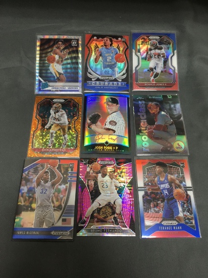 9 Card Lot of REFRACTORS and PRIZMS from Huge Collection with Rookies and Stars - WOW