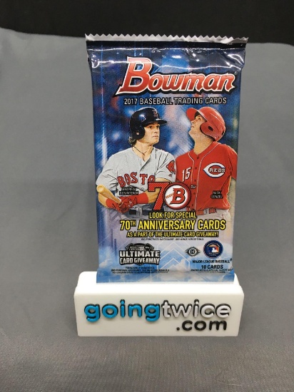 Factory Sealed 2017 BOWMAN Baseball 10 Card Hobby Pack - Amazing Year JUDGE ACUNA BELLINGER ROOKIES