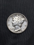 1945-S United States Mercury Silver Dime -90% Silver Coin from Estate