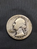 1939 United States Washington Silver Quarter - 90% Silver Coin