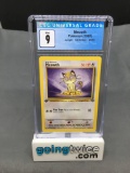 CGC Graded 1999 Pokemon Jungle 1st Edition #56 MEOWTH Trading Card - MINT 9