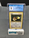 CGC Graded 2000 Pokemon Team Rocket 1st Edition #55 EEVEE Trading Card - NM-MT 8