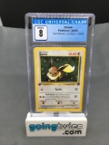 CGC Graded 2000 Pokemon Team Rocket 1st Edition #55 EEVEE Trading Card - NM-MT 8