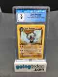 CGC Graded 2000 Pokemon Team Rocket 1st Edition #40 DARK MACHOKE Trading Card - MINT 9