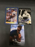 3 Card Lot of SIGNED AUTOGRAPHED Baseball Cards - Mike Blowers, Johnny Logan, Latroy Hawkins