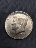 1968 United States Kennedy Silver Half Dollar - 40% Silver Coin from Estate