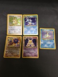 5 Card Lot of Vintage Pokemon Holofoil Rare Trading Cards from Recent Collection Find!