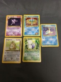 5 Card Lot of Vintage Pokemon Holofoil Rare Trading Cards from Recent Collection Find!