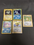 5 Card Lot of Vintage Pokemon Holofoil Rare Trading Cards from Recent Collection Find!