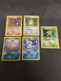 5 Card Lot of Vintage Pokemon Holofoil Rare Trading Cards from Recent Collection Find!