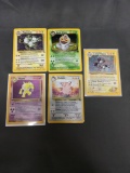 5 Card Lot of Vintage Pokemon Holofoil Rare Trading Cards from Recent Collection Find!