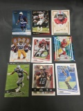 9 Card Lot of FOOTBALL ROOKIE CARDS - Mostly Newer Sets - From Huge Collection