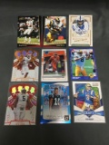 9 Card Lot of FOOTBALL ROOKIE CARDS - Mostly Newer Sets - From Huge Collection