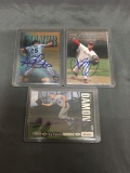 3 Card Lot of Hand Signed Autographed Baseball Cards - Johnny Damon, Curt Schilling & Al Leiter