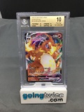 BGS Graded 2020 Pokemon Japanese Starter Set #2 CHARIZARD VMAX Holofoil Rare Trading Card - PRISTINE