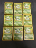 9 Card Lot of Vintage 1999 Pokemon Base Set #44 BULBASAUR Starter Trading Cards from Recent
