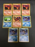 8 Card Lot of Vintage 2000 Team Rocket Starters CHARMANDER and SQUIRTLE with Evolutions from