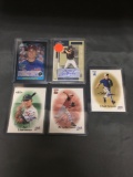 5 Card Lot of CERTIFIED BASEBALL AUTOGRAPHED CARDS From Huge Collection!